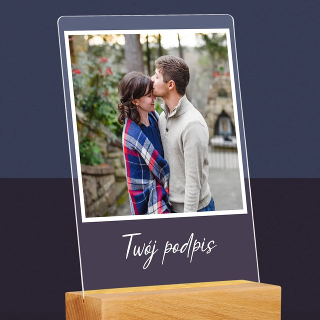 Zdjęcie i Podpis: Twoje Zdjęcie i Podpis - Wydruk Na Szkle Akrylowym