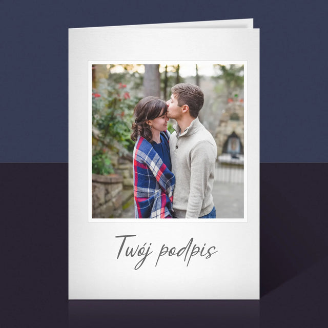 Zdjęcie i Podpis: Twoje Zdjęcie i Podpis - Kartka z Życzeniami