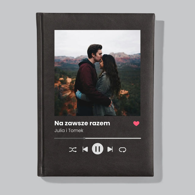 Zdjęcie i Podpis: Spotify z Twoim Zdjęciem - Planer Książkowy z Nadrukiem