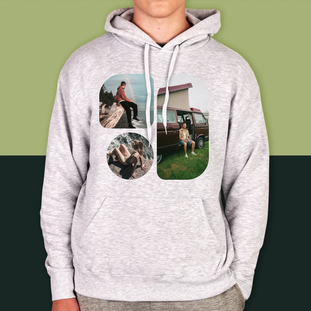 Fotokolaż: Kształty - Bluza Męska z Kapturem