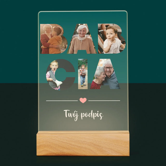 Słowo Ze Zdjęć: Babcia - Wydruk Na Szkle Akrylowym