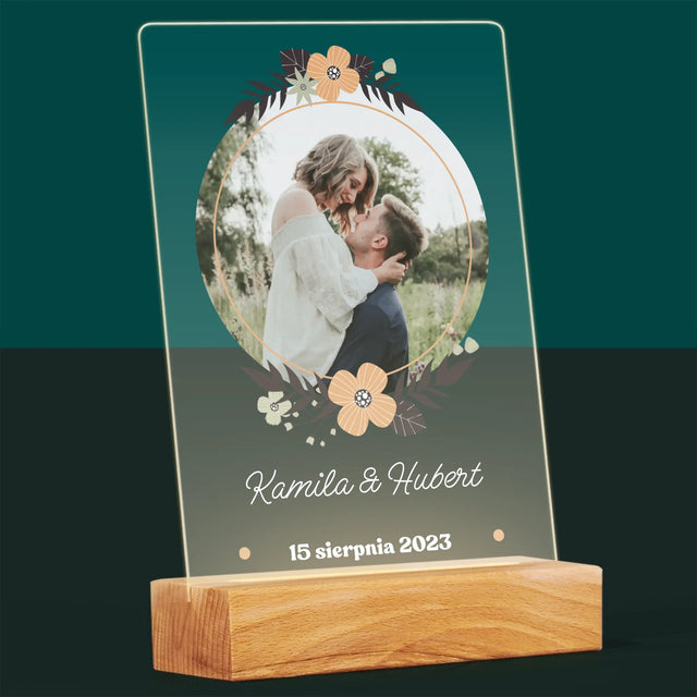 Zdjęcie i Podpis: Zakochani - Wydruk Na Szkle Akrylowym