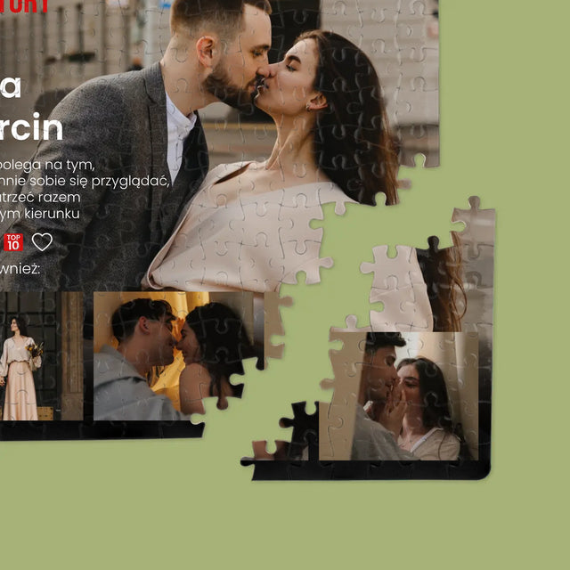 Fotokolaż: Miłosna Historia - Personalizowane Puzzle
