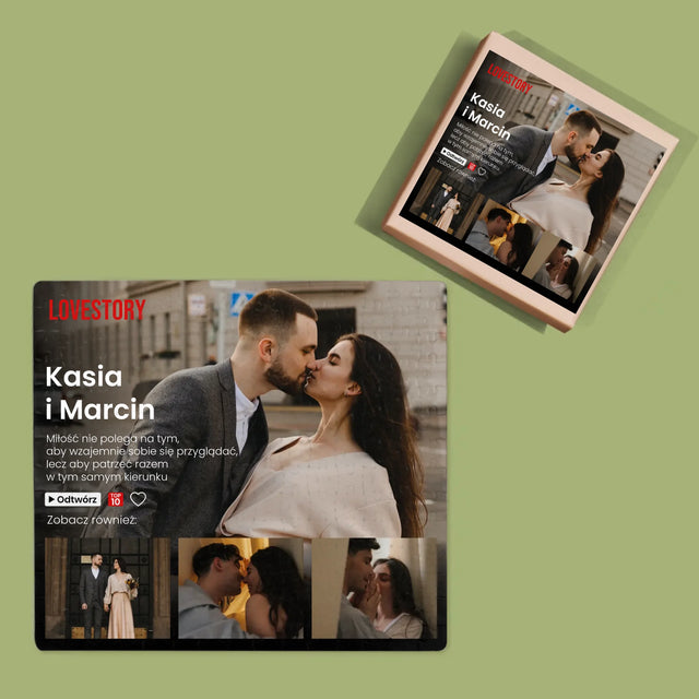 Fotokolaż: Miłosna Historia - Personalizowane Puzzle