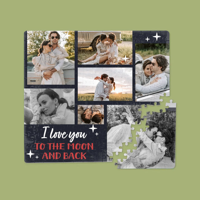 Fotokolaż: To The Moon And Back - Personalizowane Puzzle