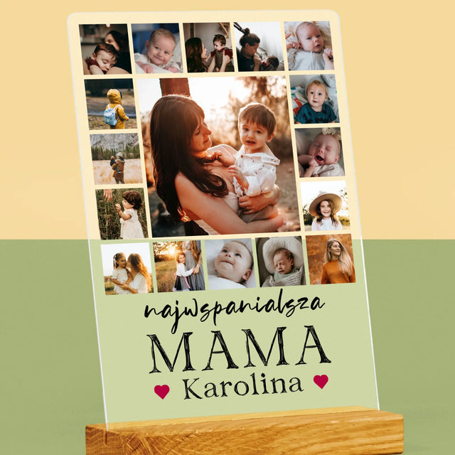 Fotokolaż: Najwspanialsza Mama - Wydruk Na Szkle Akrylowym