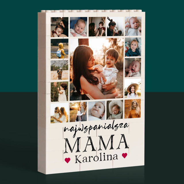 Fotokolaż: Najwspanialsza Mama - Klocki LEGO z Nadrukiem