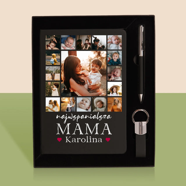 Fotokolaż: Najwspanialsza Mama - Zestaw z Notatnikiem