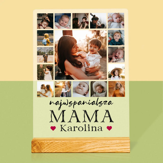 Fotokolaż: Najwspanialsza Mama - Wydruk Na Szkle Akrylowym