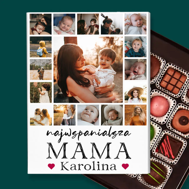 Fotokolaż: Najwspanialsza Mama - Personalizowane Praliny