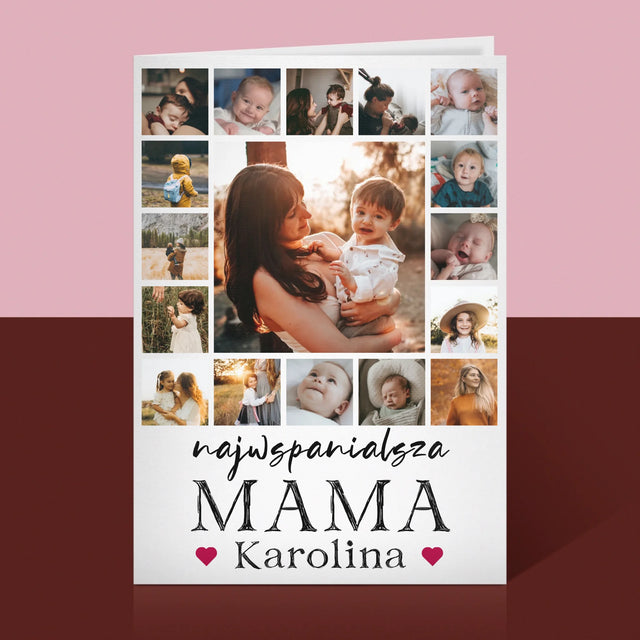 Fotokolaż: Najwspanialsza Mama - Kartka z Życzeniami