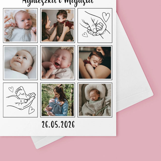 Fotokolaż: Pierwszy Dzień Mamy Rysunki - Kartka z Życzeniami