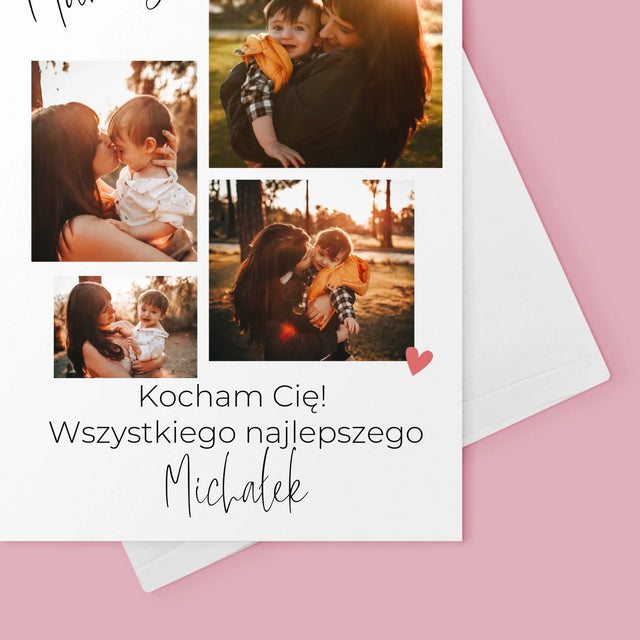 Fotokolaż: Mamusiu Kocham Cię - Kartka z Życzeniami