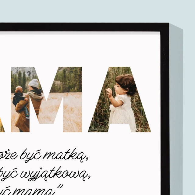 Słowo Ze Zdjęć: Moja Wyjątkowa Mama - Wydruk Obramowany