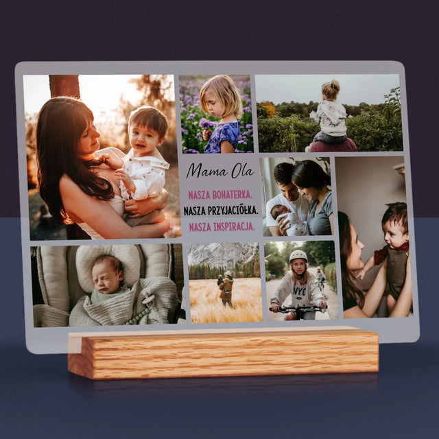 Fotokolaż: Mama Przyjaciółka - Wydruk Na Szkle Akrylowym