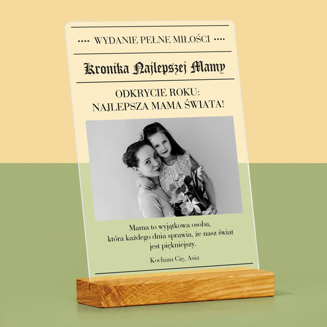 Okładka Magazynu: Kronika Najlepszej Mamy - Wydruk Na Szkle Akrylowym