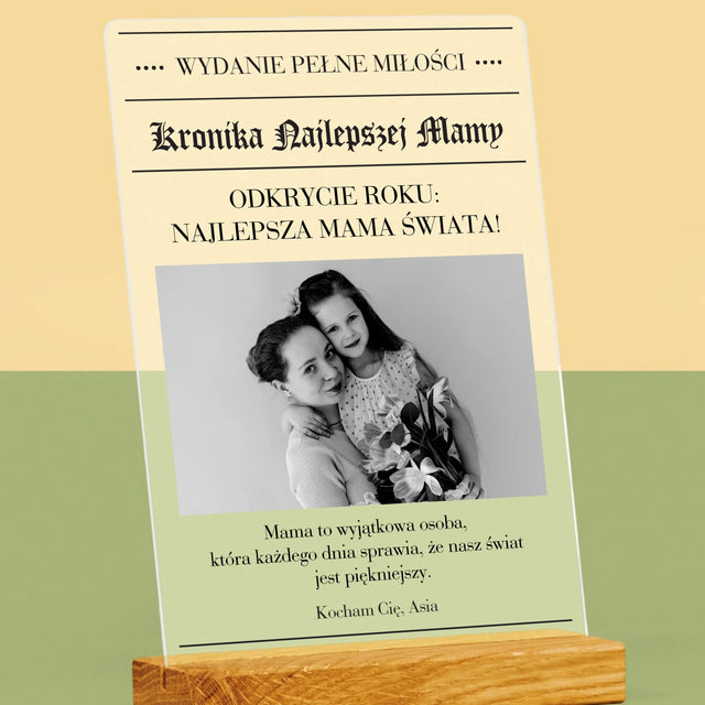 Okładka Magazynu: Kronika Najlepszej Mamy - Wydruk Na Szkle Akrylowym