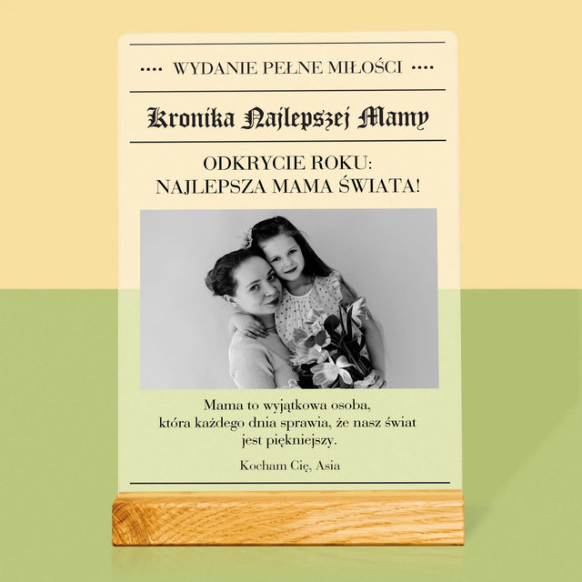Okładka Magazynu: Kronika Najlepszej Mamy - Wydruk Na Szkle Akrylowym