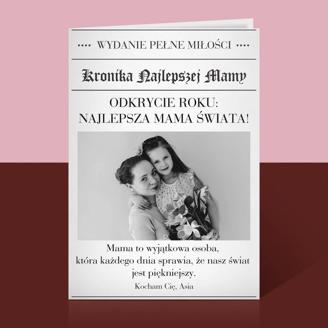 Okładka Magazynu: Kronika Najlepszej Mamy - Kartka z Życzeniami