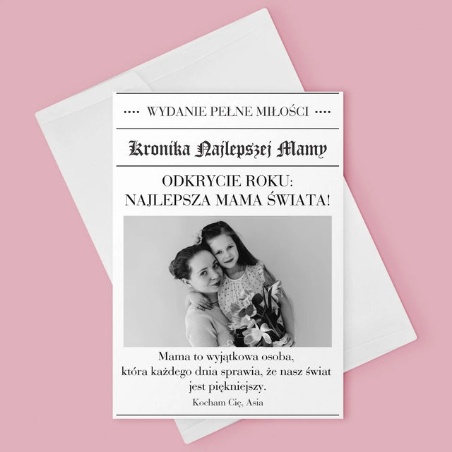 Okładka Magazynu: Kronika Najlepszej Mamy - Kartka z Życzeniami