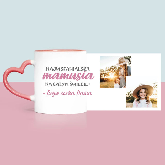 Fotokolaż: Najwspanialsza Mamusia - Kubek z Nadrukiem