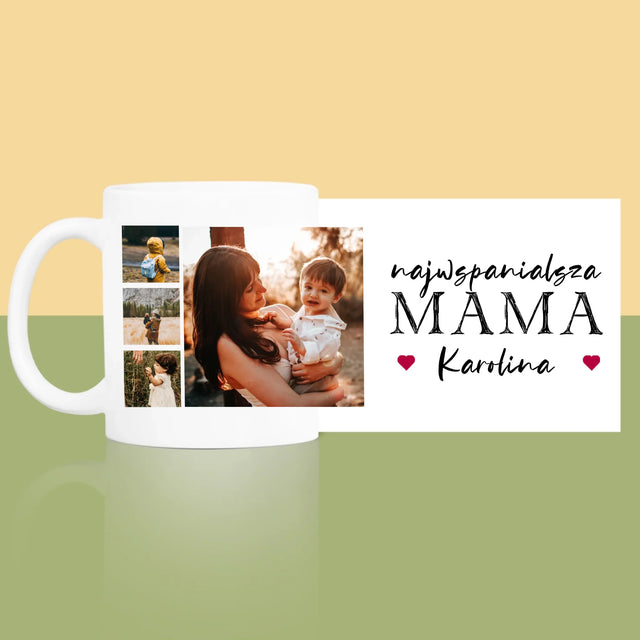 Fotokolaż: Najwspanialsza Mama - Kubek z Nadrukiem