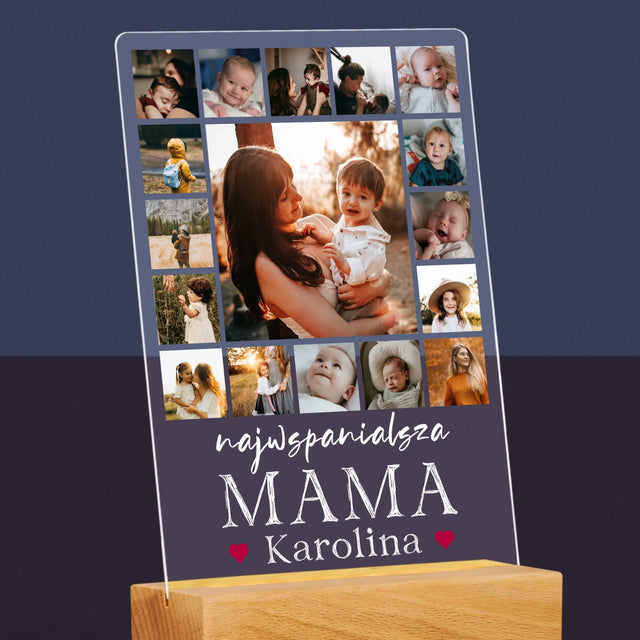 Fotokolaż: Najwspanialsza Mama - Wydruk Na Szkle Akrylowym