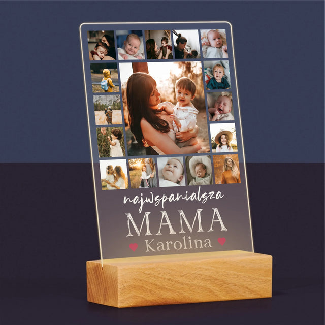 Fotokolaż: Najwspanialsza Mama - Wydruk Na Szkle Akrylowym