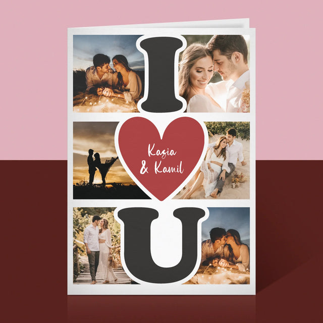 Fotokolaż: I Love You - Kartka Z Życzeniami