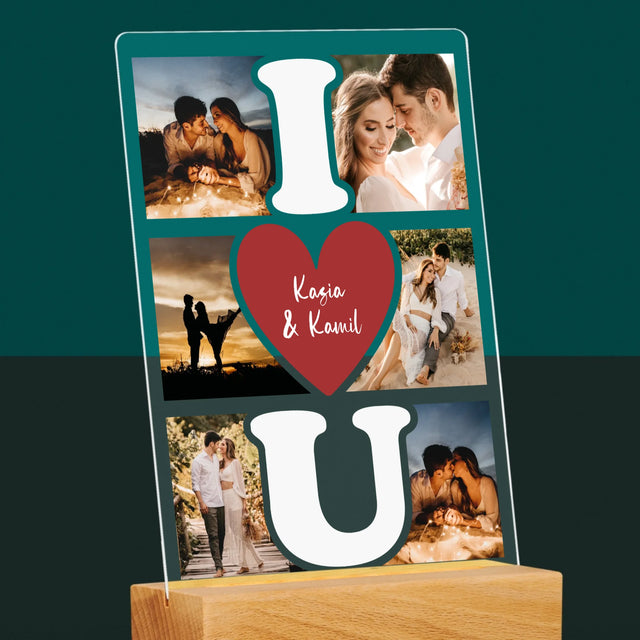 Fotokolaż: I Love You - Wydruk Na Szkle Akrylowym
