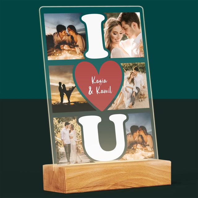 Fotokolaż: I Love You - Wydruk Na Szkle Akrylowym