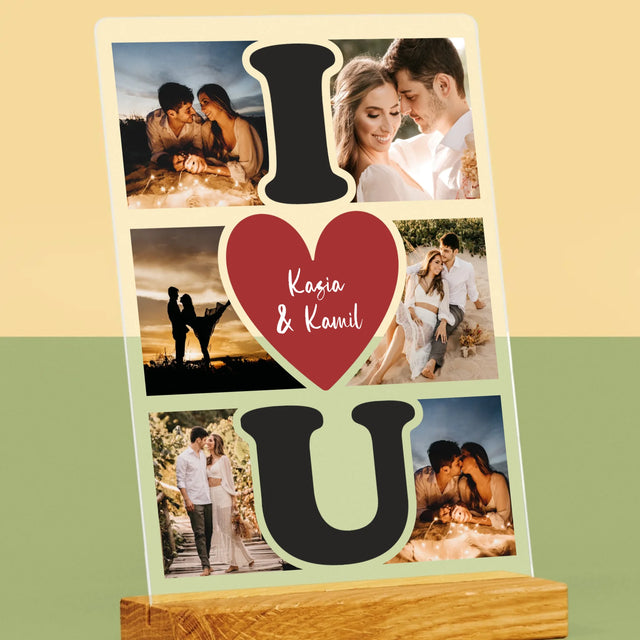 Fotokolaż: I Love You - Wydruk Na Szkle Akrylowym