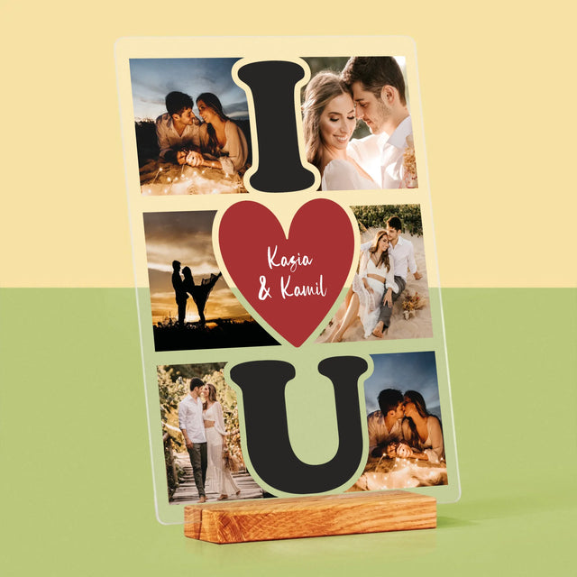 Fotokolaż: I Love You - Wydruk Na Szkle Akrylowym