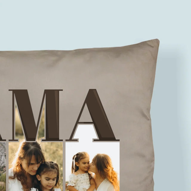 Fotokolaż: Mama Litery - Poduszka z Nadrukiem