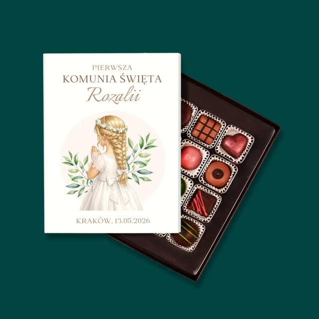 Kreator Postaci: Komunia Dziewczynka - Personalizowane Praliny