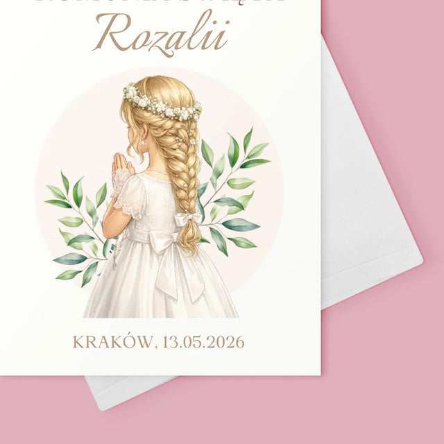 Kreator Postaci: Komunia Dziewczynka - Kartka z Życzeniami