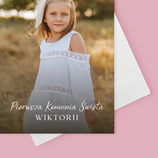 Zdjęcie i Podpis: Komunia - Kartka z Życzeniami