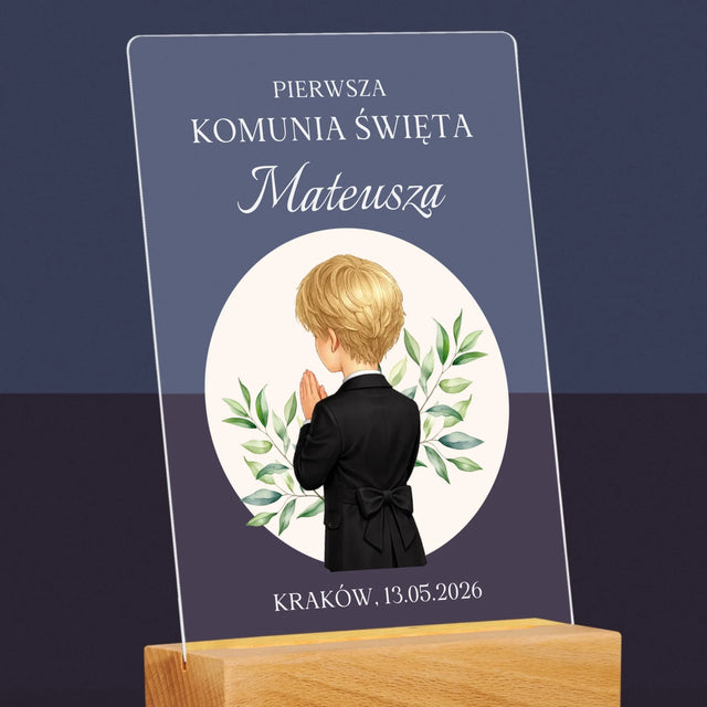 Kreator Postaci: Komunia Chłopiec - Wydruk Na Szkle Akrylowym