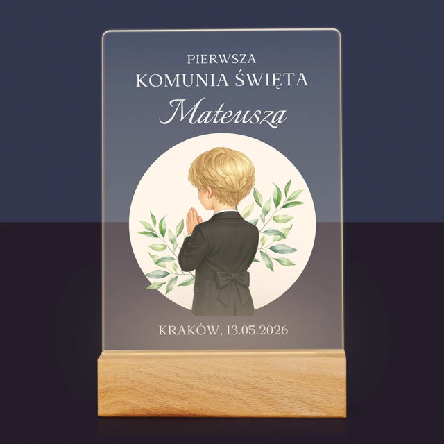 Kreator Postaci: Komunia Chłopiec - Wydruk Na Szkle Akrylowym