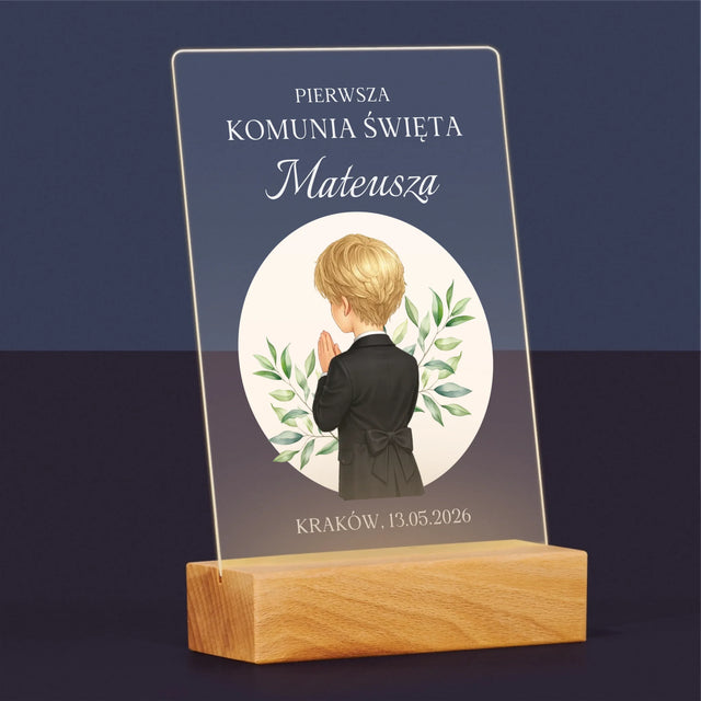 Kreator Postaci: Komunia Chłopiec - Wydruk Na Szkle Akrylowym