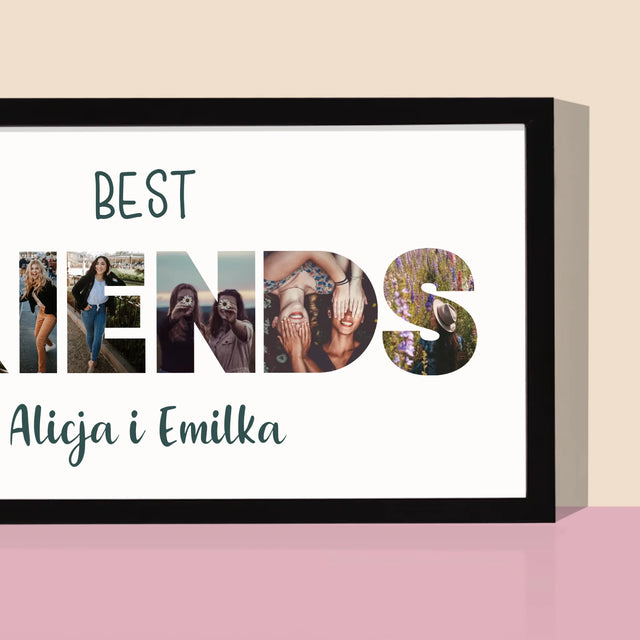 Słowo Ze Zdjęć: Friends - Wydruk Obramowany 20x40