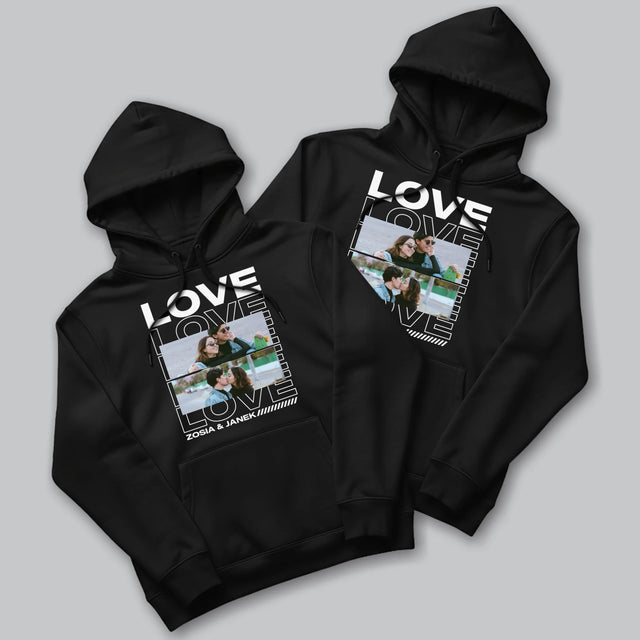 Fotokolaż: Z Napisem Love - Bluzy Dla Par