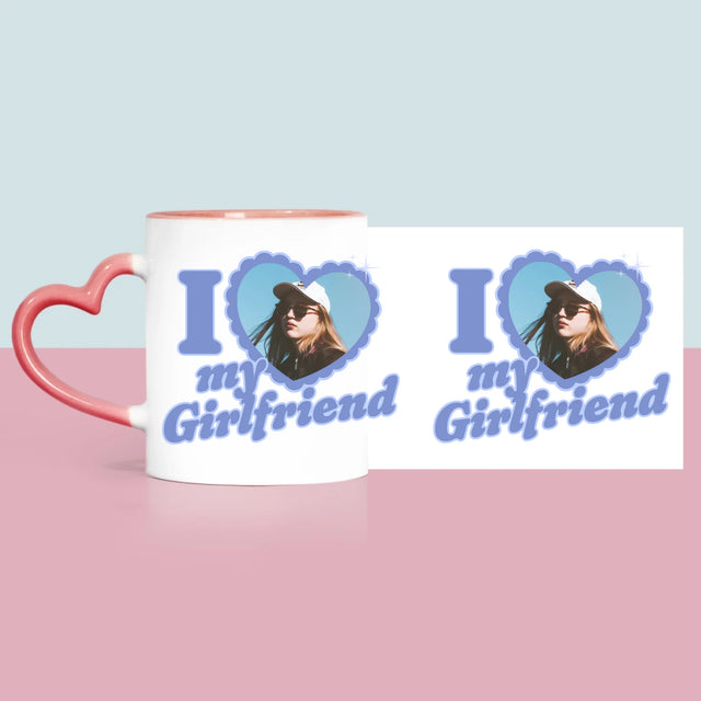 Zdjęcie i Podpis: i Love My Girlfriend - Kubek z Nadrukiem