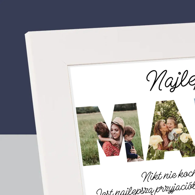 Słowo Ze Zdjęć: Najwspanialsza Mama Na Świecie - Ramka Na Zdjęcie