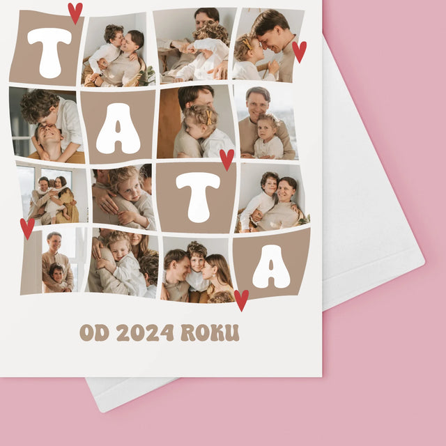Fotokolaż: Najlepszy Tata Kafelki - Kartka z Życzeniami