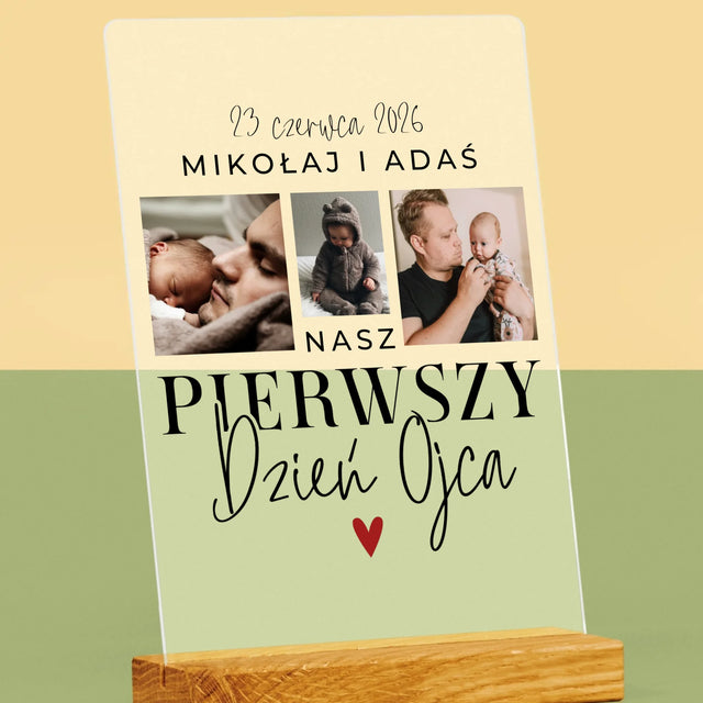 Fotokolaż: Na Pierwszy Dzień Ojca - Wydruk Na Szkle Akrylowym