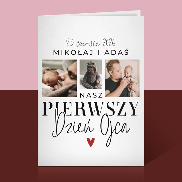 Fotokolaż: Na Pierwszy Dzień Ojca - Kartka z Życzeniami