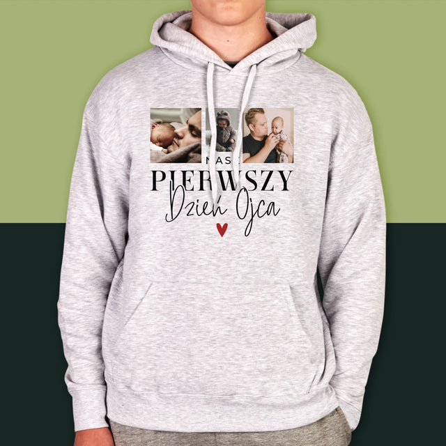 Fotokolaż: Na Pierwszy Dzień Ojca - Bluza Męska z Kapturem