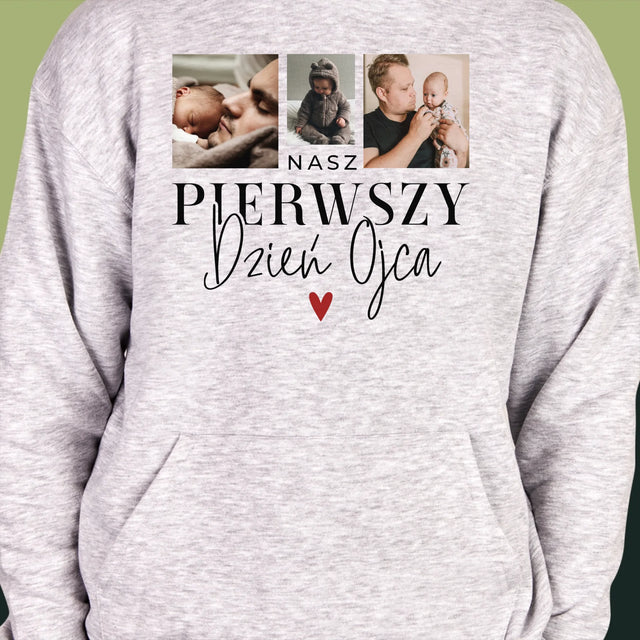 Fotokolaż: Na Pierwszy Dzień Ojca - Bluza Męska z Kapturem