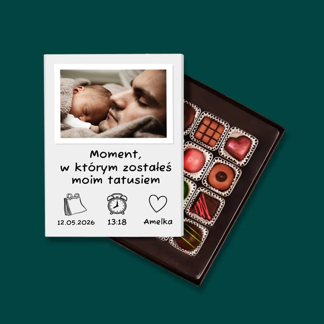 Zdjęcie i Podpis: Zostałeś Tatusiem - Personalizowane Praliny